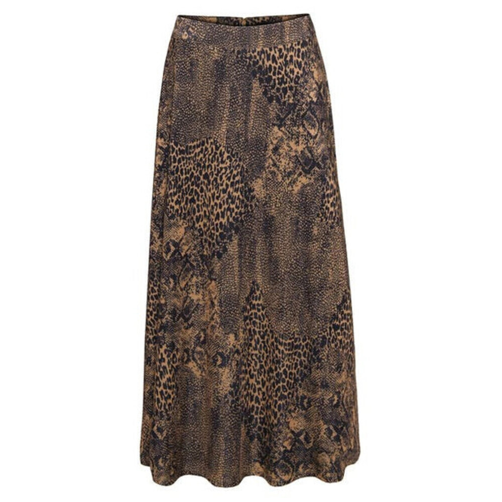 AFRM Women's Sophia Midi Skirt In Tan Animal Size XS